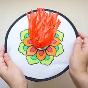 4인세트 전통 원형 손제기 만들기 새해 설날 야외 신체활동 가족놀이 박물관 기관 DIY