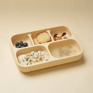 자기주도 실리콘 흡착 5구 식판 이유식 식기 유아식판