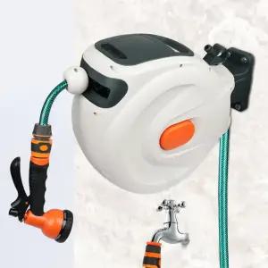 자동 릴호스 세차 원예 물뿌리게 물청소 호스 벽거치