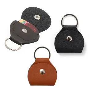 통기타 피크 분실방지 보관함 가죽 키링 열쇠고리