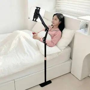[뷰씨]아이패드 갤럭시탭 침대 자바라 높이조절 접이식 탄소강 스탠드 태블릿 거치대