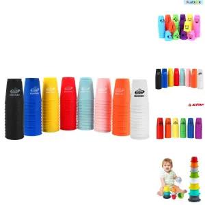 낫소 스포츠 스택스 12개입/스태킹/컵타컵/게임/놀이/유아/스택컵/스포츠컵/스텍컵/컵스포츠/컵타/키즈