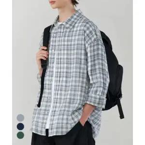 언탭트 스튜디오 UNTAPPED STUDIO 시티보이 오버핏 라이크 린넨 타탄 체크셔츠 3Color MUN102 3057487