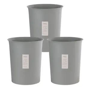 창신리빙 심플 오픈 휴지통10L 3개세트 203874