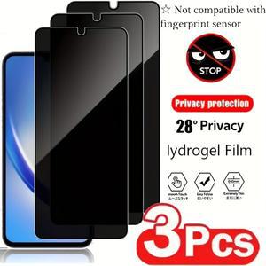 S25 울트라 S20 플러스 S24 화면 보호기에 대한 3Pcs 개인 정보 보호 강화 유리 S21FE S22 S23 필름