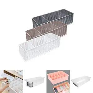 칸칸 바스켓-중(약30x12.4x8.3cm)칸막이 분리가능/플라스틱/정리함/칸막이/수납함/서랍/다용도/수납박스/소