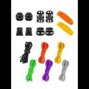 호환 DIY 탄성 로프 배낭 확장 로프 세트 야외 캠핑 스포츠 등산 가방 수정 버클