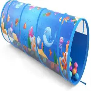 를 위한 오션 플레이 터널 팝업 해저 세계 크롤링 접이식 휴대용 놀이 소년 소녀를 실내 야외 활동