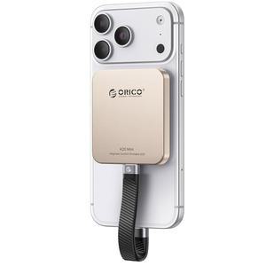 ORICO 2TB 마그네틱 외장 SSD, 알루미늄 합금, 최대 2000MB/s, 4K 120Hz ProRes HDR 기록 및 저장, 솔리드 스테이트 드라이브, 17 16 Pro Max, 태블릿, 컴퓨터 - K20MINI 골드와 호환 가능