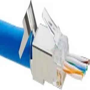 trueCABLE Cat6/6A RJ45 모듈형 플러그 통과 차폐(STP) 외부 접지 커넥터 UL 상장 이지 크림프 금 도금