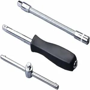 팬시욘 1/4인치 드라이브 스피너 핸들 슬라이딩 T-핸들 및 유연한 소켓 연장 바 세트(3개)