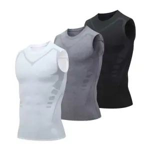 배색라인 쿨링 스포츠 민소매티 땀흡수 트레이닝복 운동복 남자짐웨어