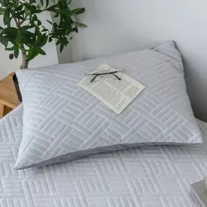 여름 듀라론 냉감 지퍼 베개커버 50x70 그레이 단품 듀라론베개커버