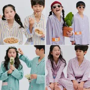 엠엠즈 아동 주니어 긴팔 수면 잠옷 초등 학생 키즈 파자마 세트