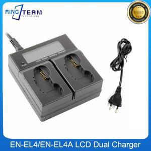EN-EL4 니콘 D2H D3 F6 MH-21 카메라용 고속 LCD 듀얼 배터리 충전기