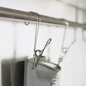 스텐 XCV114H5 고리 집게 10p 주방 욕실 사무실 걸이형 고리형