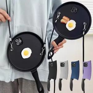 갤럭시 s26 s25 특이한 후라이팬 중식 칼 폰 케이스