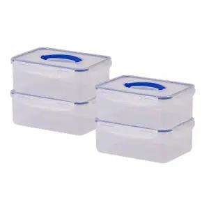 에코센스 조아락 반찬통 사면결착 밀폐용기 위생 보관 1.8L X4 MNA