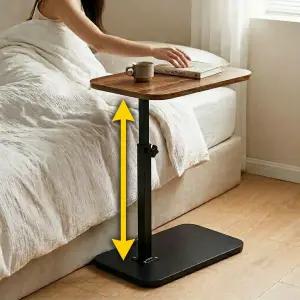 80cm 높이조절 이동식 보조테이블 미니 협탁 소파 침대 테이블 다목적
