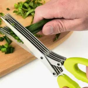 멀티용 스테인리스 김채칼 가위 주방 파채 자르는 5중날 식당 조리