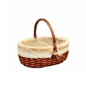 야외 바스켓 꽃 거실 대나무 소풍 야식 등나무 라탄