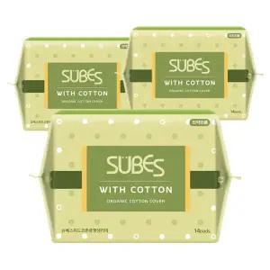 위드코튼 유기농 순면커버 생리대 2팩+1팩 / 중형 대형 오버나이트 팬티라이너 슈퍼 롱