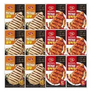 [셀러허브]하림 맛닭가슴살 새우 엽떡 100g 2종 각6봉 (총 12봉) (S41291065)