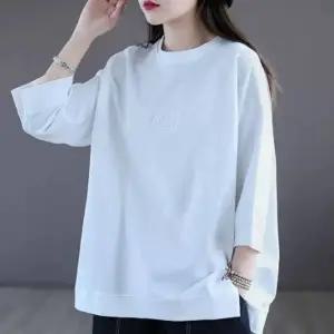 로미홀리 봄 여름 패션 라벨 7부 소매 티셔츠 SH200 여성용