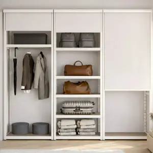 노엘리안 커튼행거수납장 드레스룸시스템행거선반 철제조립식옷장 튼튼한원룸옷걸이수납 옷 2단 404090