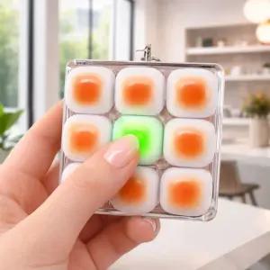 프리미엄 불빛빵 딸깍이 키링 9구 LED 키캡 키보드 클릭