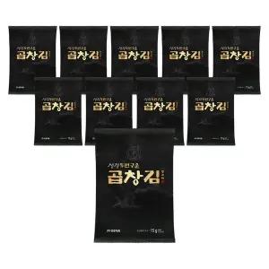 [성경김][지도표성경김 본사]두번구운 곱창김 15g x 10봉 무조미 곱창김