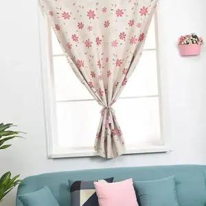 플라워 암막 커튼 작은 차단 인테리어 꽃무늬 커튼 침실 거실 사계절 무타공 설치 원룸 주방 간편 창문