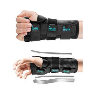 ZEAZEN 손목 터널 보호대 - 힘줄염, 관절염, 및 완화를 위한 부목이 있는 조절 가능한 야간 지지대 한 가지 사이즈로 남성과 여성 모두에게 적합합니다(오른손, 사이즈)