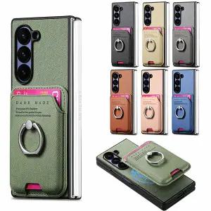 갤럭시 z폴드 7 6 5 4 3 폴더 슬림 맥세이프 카드 수납 지갑 링 그립 데님 가죽 케이스