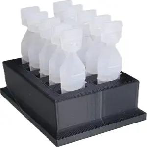 Znet3D 안약 바이알 홀더 및 보관 - 일회용 10 개의 약용 전체 패키지 보관에 완벽 (블랙)