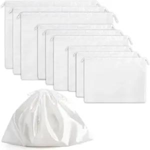 포후드 9팩 먼지 커버 보관 가방 드로스트링이 있는 지갑 핸드백용 대형 실크 천 여행용 파우치 숄더백