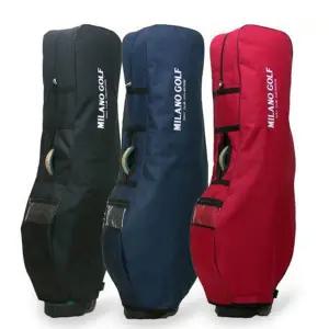 골프 캐디 백 커버 휴대용 여행용 바퀴 골프 항공 커버 보호 골프클럽 튼튼한 오픈형 잠금 장치 용품 바닥