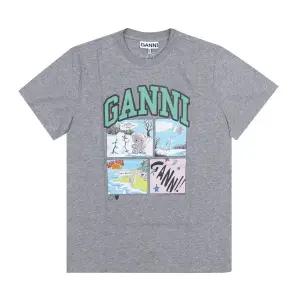 [가니] GANNI A1050070 920 베어 코믹 테디 로고 여성 반팔티