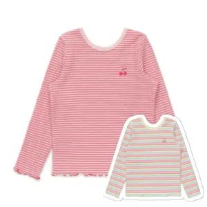 [스타필드안성] [래핑차일드] 26SS 골지 프릴 티셔츠 PK,YE 86129-331-73