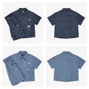 [롯데백화점]뉴발란스 WE GROW TOGETHER_데님 반팔 셔켓 셋업_NK9YG2402U_IC