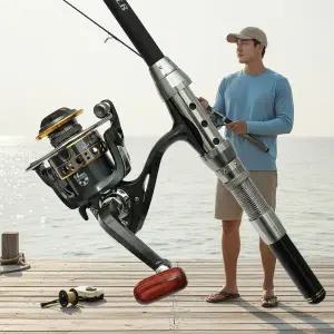 2.7m 카본 낚시대 스피닝릴 풀세트 민물 바다 입문용 낚시세트