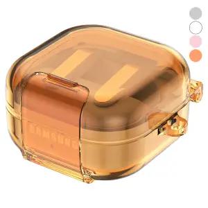 갤럭시 버즈4 프로 에어스킨 플립 스탠딩 거치 잠금 투명 케이스