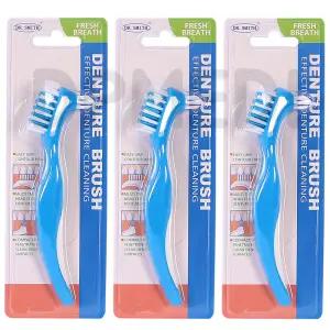 덴쳐 부러쉬 3개 의치 틀니용 틀니 세척솔 칫솔