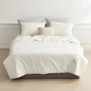 [클라르하임](본점)케언즈 80수 양모 100% 사계 슬림 차렵이불 K 화이트/그레이