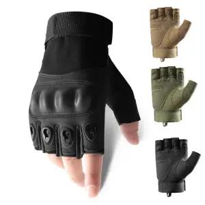 야외 장갑 오토바이 반 손가락 군사 남성 여성 전투 슈팅 사냥 피트 Luva Moto