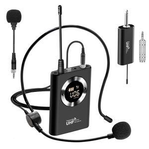 무선 마이크 헤드셋, 헤드 스피커 시스템, 음성 증폭기용 UHF 프로페셔널 핸드헬드 마이크, LED 디지털 디스플레이, 교육, 피트니스 강사, 투어 가이드에 적합