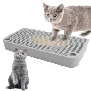 흘림 방지 디자인 고양이 모래 매트 필터 화장실 범용 누출 테이블 물 튀김 간편 세척 탈착식 패드