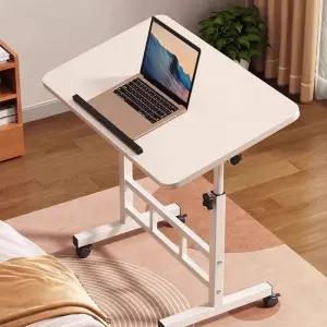 바퀴달린 각도 사이드 이동식 간이 쇼파 테이블 미니 책상 침대 높낮이조절 보조 60x40  80X40