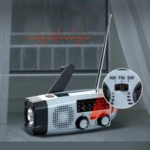 [에디토] 크랭크라디오 소형 재난 라디오 스타 효도 단파 다용도 미니 서바이복스