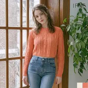 [이프네] 케이블 디테일 크롭 니트 (DN3WKT06)